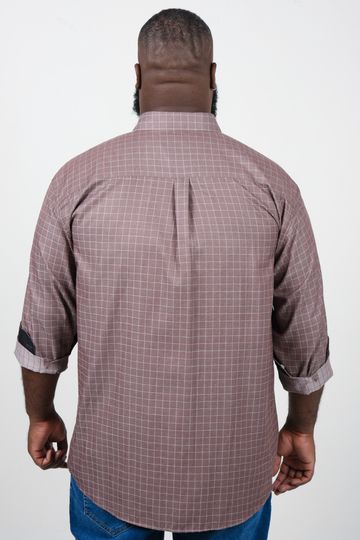 Camisa-manga-longa-tricoline-xadrez-plus-size