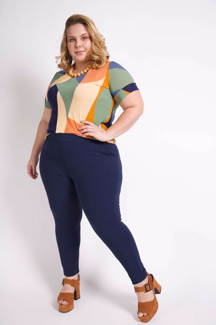 calça social flare plus size