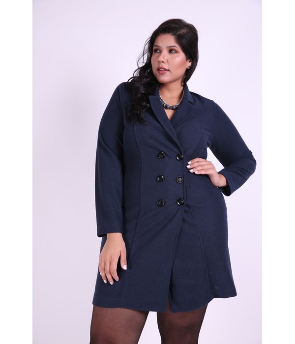 vestido com blazer plus size