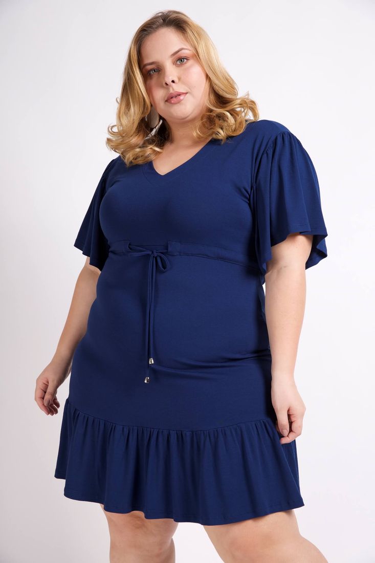 vestido manga morcego plus size