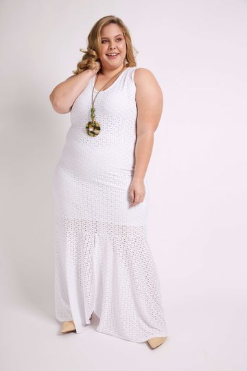 vestido plus branco