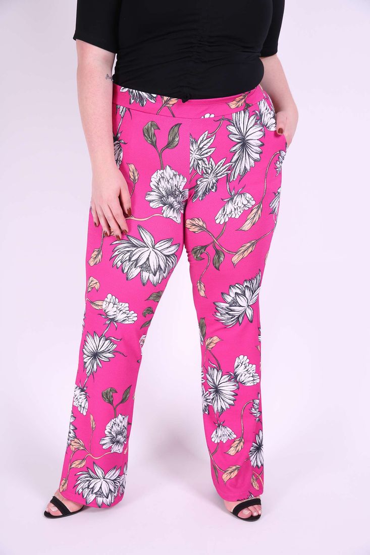 calça de malha plus size