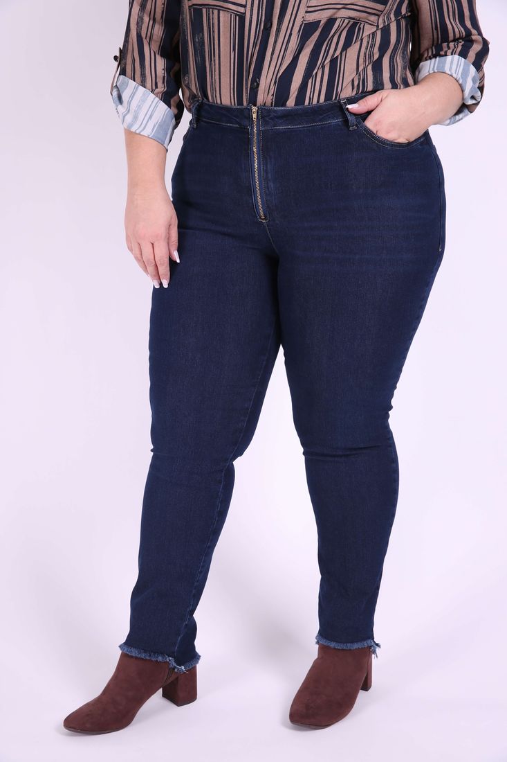 calça jeans skinning feminina plus size