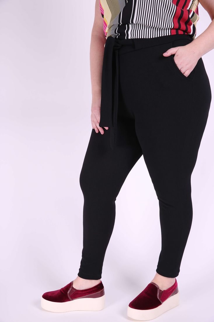 calça de malha plus size