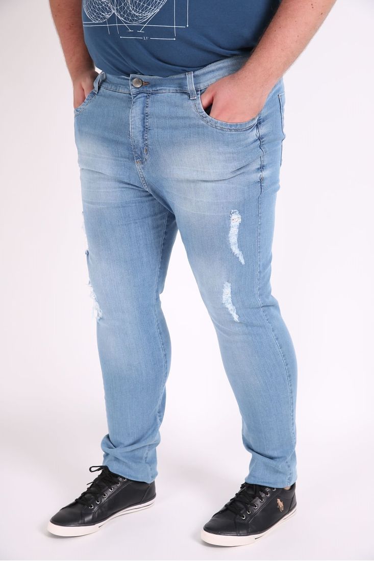 calça masculina com rasgos