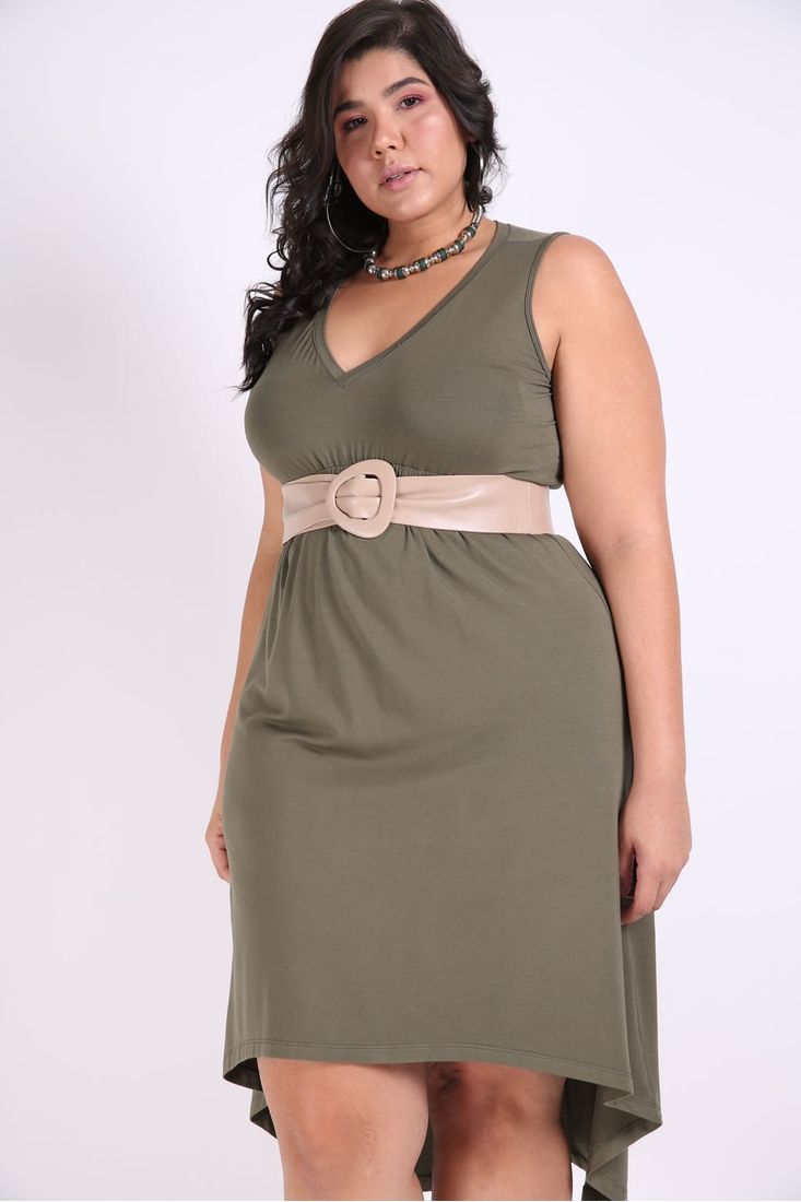 vestido blusão plus size