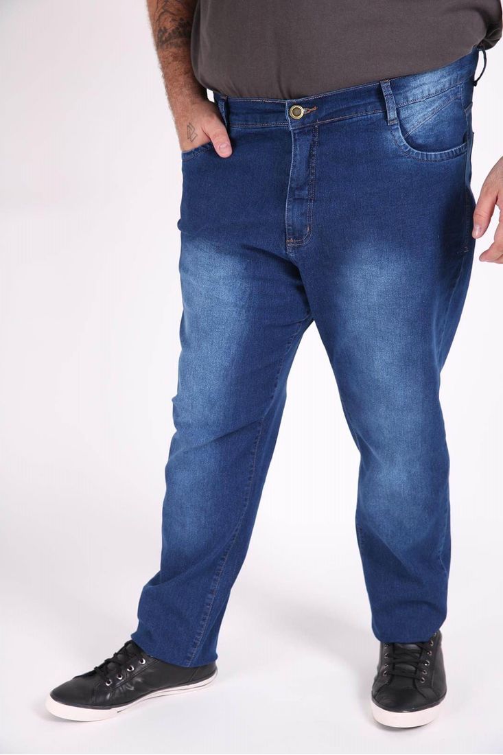 calça jeans masculina plus size com elastico