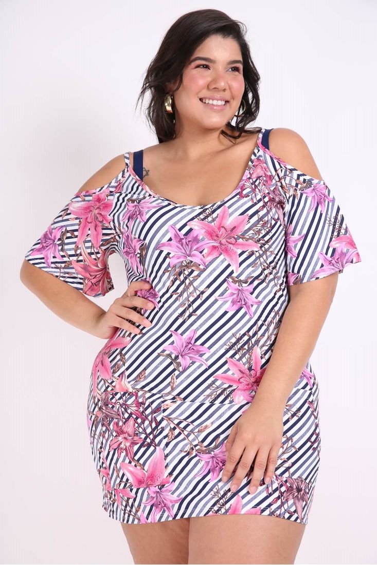 vestido de praia plus size