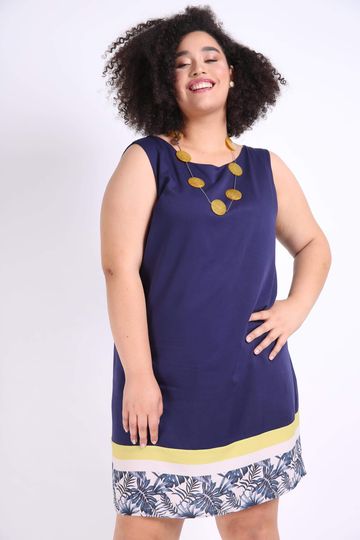 vestido estampado barrado