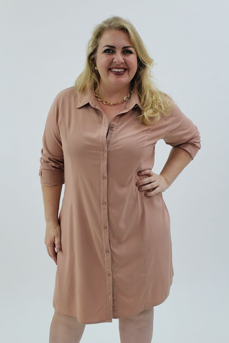 vestido camisão plus size