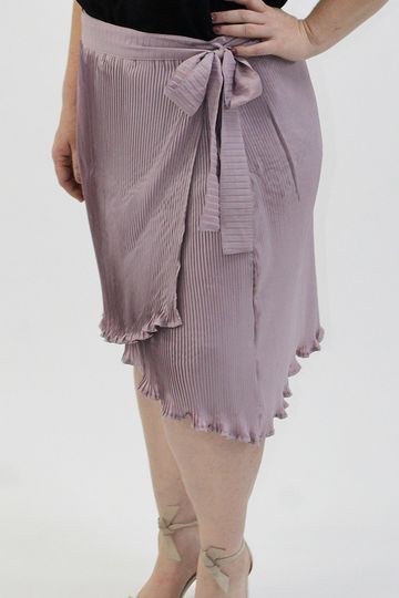 saia plissada lilas