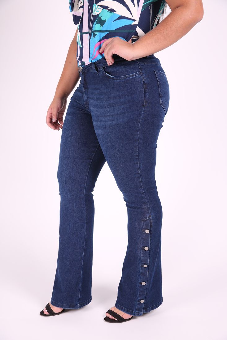 calça jeans feminina com botões