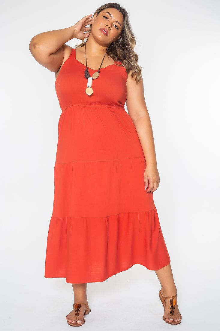vestido de linho plus size
