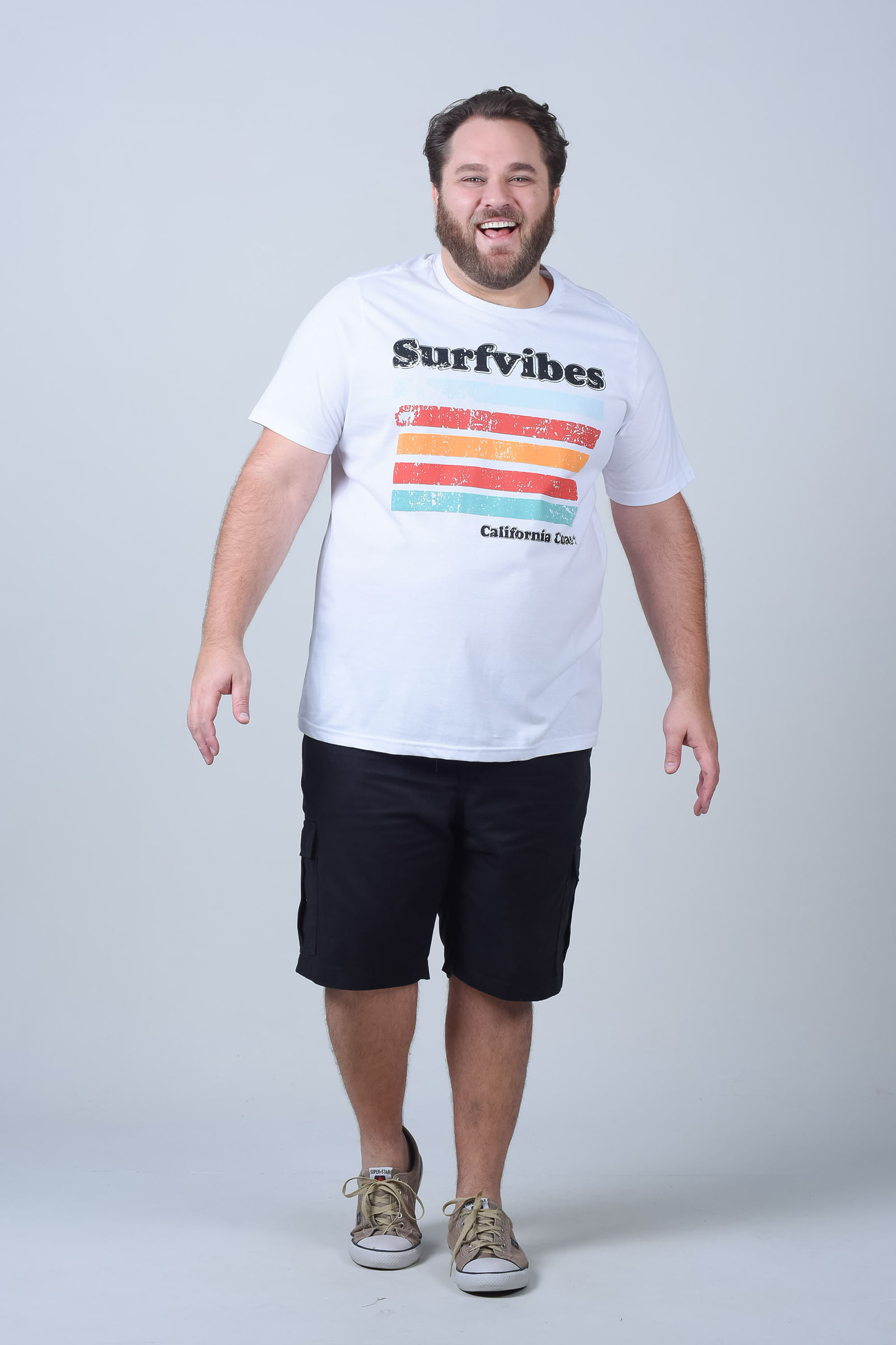 camiseta surf plus size