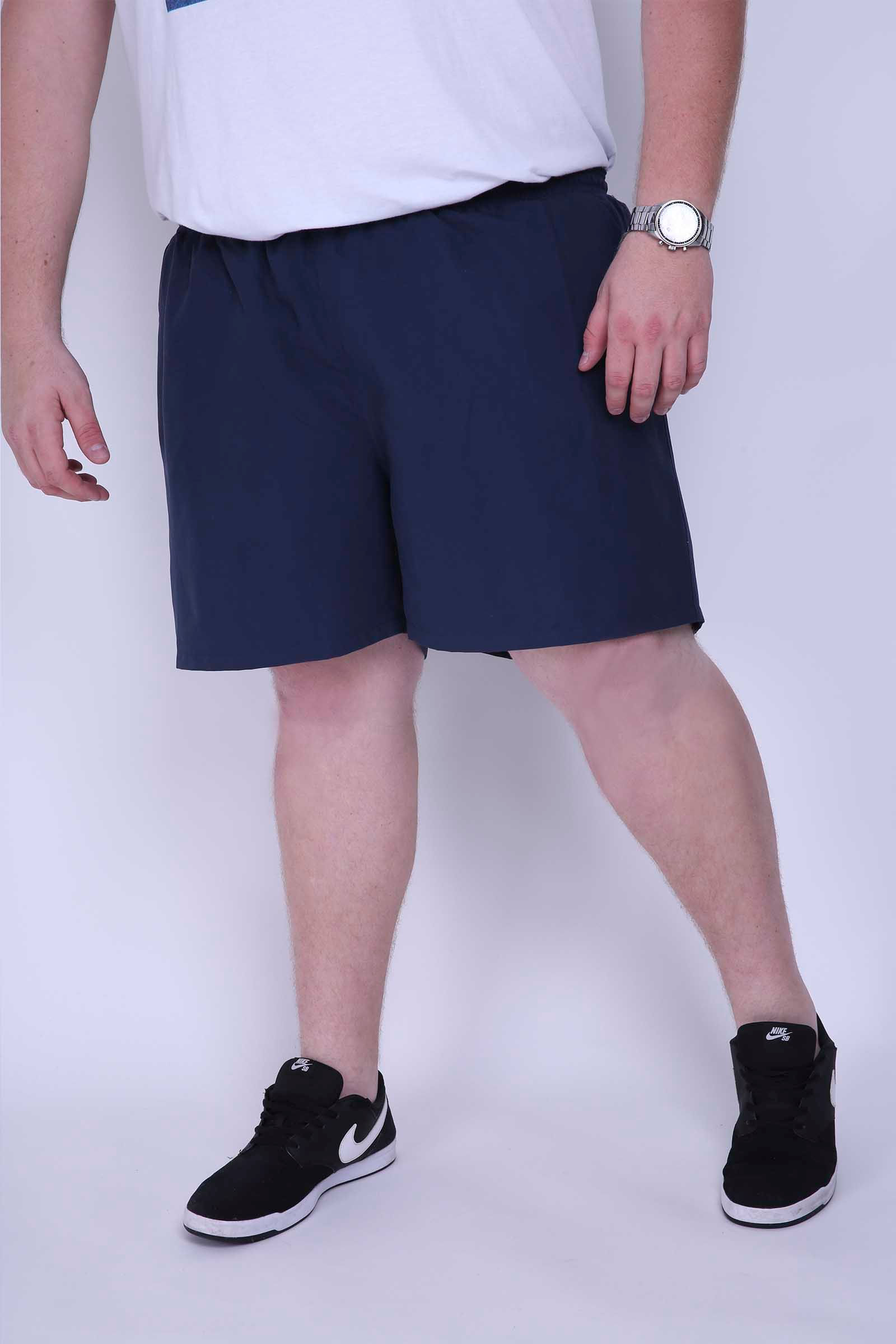 short tactel plus size masculino