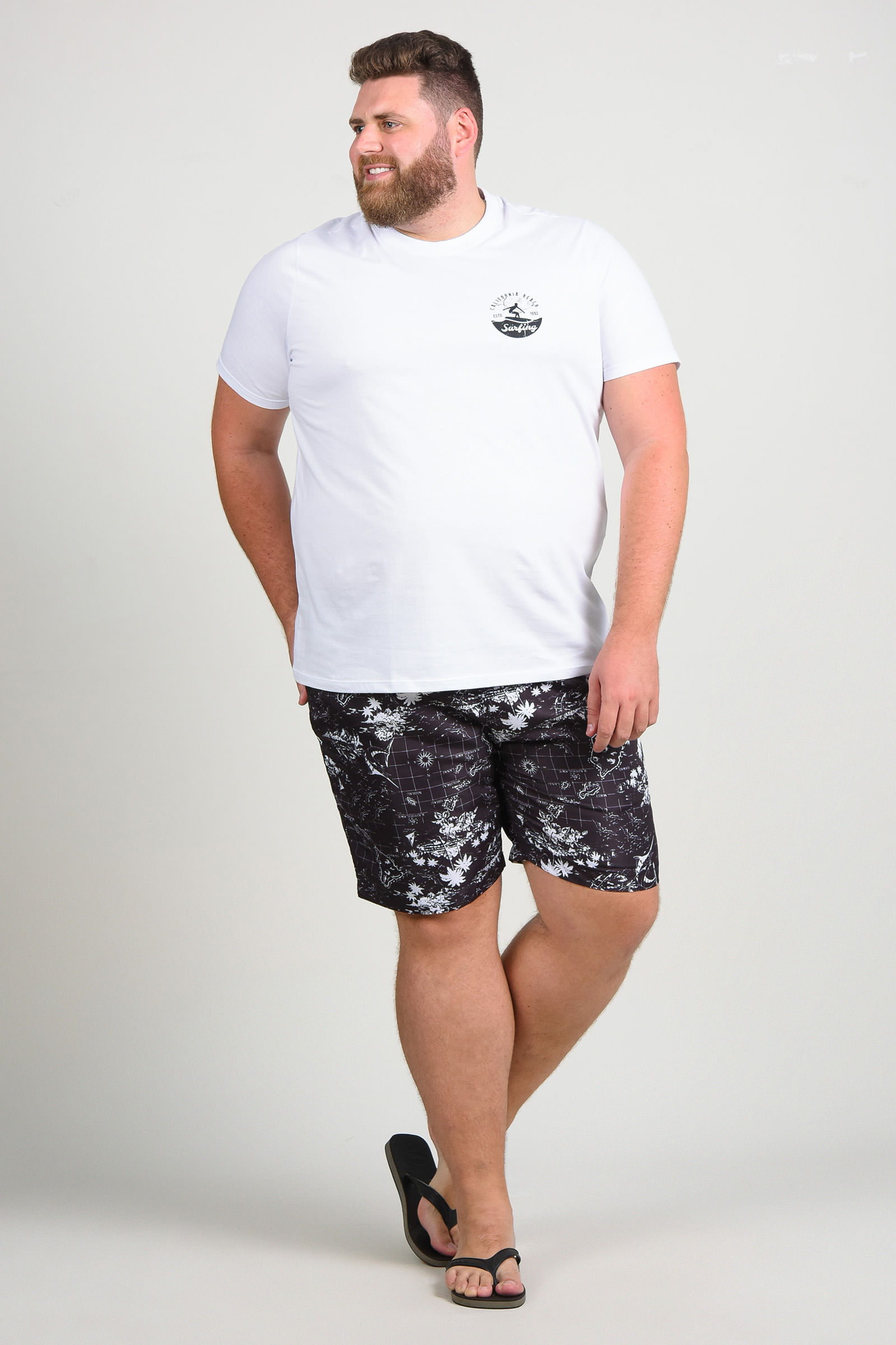 camiseta surf plus size